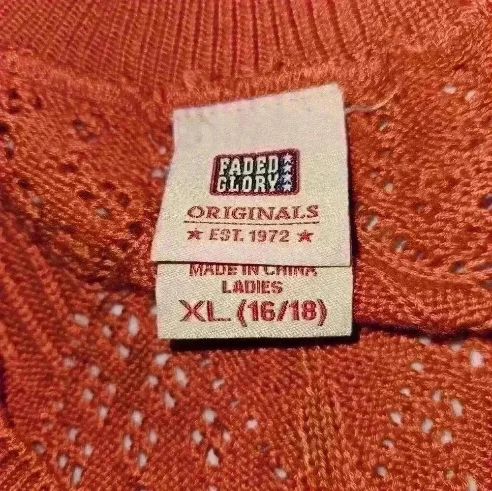 Faded Glory Womans Coral Amber Sleeveless Top Size XL (16-18) - Picture 11 of 12